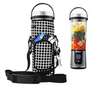 Bolsa de almacenamiento portátil Blender con correa para el hombro para Ninja BC151EUBK/BC151EUNV/BC151EUCR/BC151EUEM/BC151EUPR/BC151EUWH Blast Batidora inalámbrica portátil, 530 ml (cuadros negros)