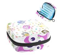 Bolsa de almacenamiento portátil con diseño de búhos, estrellas, círculos, para servilletas sanitarias, Varios colores, 4.7x6.6x6.6 in/12x17x17 cm