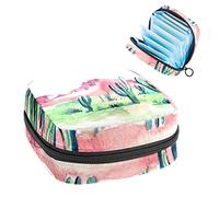 Bolsa de almacenamiento portátil con diseño de cactus para plantas y servilletas sanitarias, Varios colores, 4.7x6.6x6.6 in/12x17x17 cm