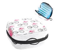 Bolsa de almacenamiento portátil con diseño de I want to ride my bike, bolsa de almacenamiento para servilletas sanitarias, Varios colores, 4.7x6.6x6.6 in/12x17x17 cm