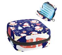 Bolsa de almacenamiento portátil con diseño de Papá Noel, para servilletas sanitarias, Varios colores, 4.7x6.6x6.6 in/12x17x17 cm