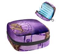 Bolsa de almacenamiento portátil con diseño de signo del zodiaco virgen, horóscopo, astrología, bolsa de almacenamiento de tampones para servilletas sanitarias, Varios colores, 4.7x6.6x6.6 in/12x17x17 cm