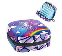 Bolsa de almacenamiento portátil con diseño de unicornio para servilletas sanitarias, Varios colores, 4.7x6.6x6.6 in/12x17x17 cm