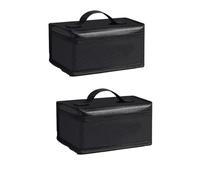 Bolsa de almacenamiento portátil de doble capa, resistente al fuego, a prueba de explosiones, diseño impermeable y cremalleras dobles. Bolsa portátil de doble capa, ignífuga, ignífuga