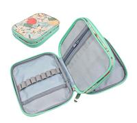 Bolsa de almacenamiento portátil de ganchillo con bolsa de malla y gancho de ganchillo, ranuras para varios accesorios de punto (solo bolsa), verde, compacto, verde, rojo, compacto, rojo