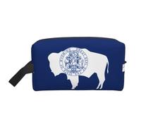 Bolsa de almacenamiento portátil de gran capacidad con protección anticolisión y exquisita impresión de la bandera del estado de Wyoming