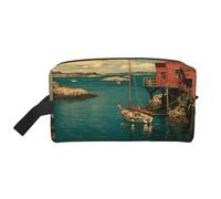 Bolsa de almacenamiento portátil de gran capacidad con protección anticolisión y exquisita impresión de cala de susurros