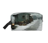 Bolsa de almacenamiento portátil de gran capacidad con protección anticolisión y exquisita impresión de susurros congelados