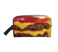 Bolsa de almacenamiento portátil de gran capacidad con protección anticolisión y exquisita impresión de hamburguesas deliciosas