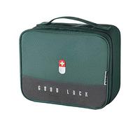 Bolsa de Almacenamiento PortáTil Kit de Primeros Auxilios Multifuncional para Senderismo, Mochilero, Camping, Viajes, AutomóVil y Ciclismo Verde