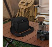 Bolsa de almacenamiento portátil para cámara réflex digital con correa ajustable, doble bolsillo, tela de sarga 600D, bolsa cruzada para equipo de fotografía SLR