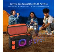 Bolsa de almacenamiento portátil para el altavoz JBL PartyBox On The Go / On The Go 2 / On The Go Essential con correa para el hombro y bolsillo para micrófono. For JBL On The Go