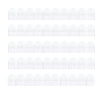 Bolsa de almacenamiento portátil para monedas, joyas, 50 unidades, transparente, impermeable, a prueba de polvo, PVC, semicírculo, colección de solapa, soporte para medallas, protector de manga,