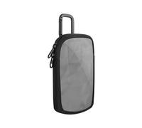 Bolsa de Almacenamiento Portátil para MP3/MP4 con Hebilla A Prueba de Polvo y con una Práctica Ventana Transparente para Uso Directo, Color Negro
