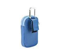 Bolsa de Almacenamiento Portátil para MP3/MP4 con Hebilla A Prueba de Polvo y con una Práctica Ventana Transparente para Uso Directo, Color Azul