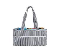 Bolsa de almacenamiento portátil para pañales de bebé, organizador de viaje a rayas con compartimentos espaciosos para necesidades de recién nacidos