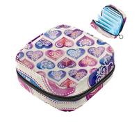 Bolsa de almacenamiento portátil para servilletas sanitarias, bolsa para copa menstrual, bolsa de compresas menstruales femeninas para adolescentes, kit de tampones para el primer período, arte amor