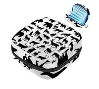 Bolsa de almacenamiento portátil para servilletas sanitarias con silueta de animal del bosque, para mujeres, adolescentes y niñas, bolsa de copa menstrual, soporte para almohadilla de lactancia