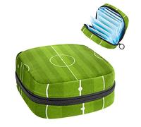 Bolsa de almacenamiento portátil para servilletas sanitarias de campo de fútbol, color verde, Varios colores, 4.7x6.6x6.6 in/12x17x17 cm