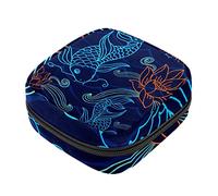 Bolsa de almacenamiento portátil para servilletas sanitarias de Lotus Fish para mujeres, adolescentes y niñas, bolsa de copa menstrual