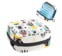 Bolsa de almacenamiento portátil para tampones para servilletas sanitarias, cactus y colección de plantas, Varios colores, 4.7x6.6x6.6 in/12x17x17 cm