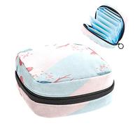 Bolsa de almacenamiento portátil para tampones para servilletas sanitarias, flores de primavera, Varios colores, 4.7x6.6x6.6 in/12x17x17 cm