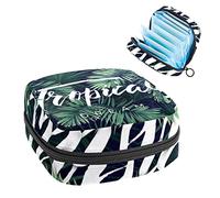 Bolsa de almacenamiento portátil para tampones para servilletas sanitarias, plantas tropicales, Varios colores, 4.7x6.6x6.6 in/12x17x17 cm