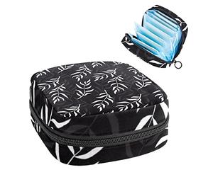 Bolsa de almacenamiento portátil para tampones para servilletas sanitarias, plantas tropicales, Varios colores, 4.7x6.6x6.6 in/12x17x17 cm
