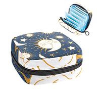 Bolsa de almacenamiento portátil para tampones para servilletas sanitarias, Sun Moon Kiss, Varios colores, 4.7x6.6x6.6 in/12x17x17 cm