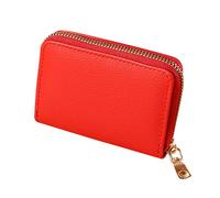 Bolsa de almacenamiento portátil para tarjetas para mujer, bolsa de almacenamiento para llaves, bolsa de mensajero con bolsillos para laptop (rojo, talla única)