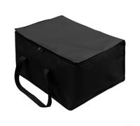 Bolsa de almacenamiento portátil para utensilios de camping, funda forrada de algodón perlado a prueba de golpes para juegos de utensilios de cocina y botes de combustible, color negro, 48 cm x 30 x
