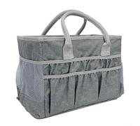 Bolsa de almacenamiento resistente al agua con espacioso compartimento principal, docena de bolsillos exteriores y zócalo extraíble para un transporte fácil y organizado de herramientas de arte