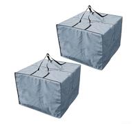 Bolsa de almacenamiento resistente para muebles de jardín de 81 x 81 x 61 cm, funda de cojín grande impermeable con cremallera para juegos de patio al aire libre, árbol de Navidad y protección de