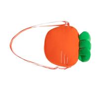Bolsa de Almacenamiento Simple Girl, Bandolera de Zanahoria Naranja | Tela Ligera, Diseño de Dibujos Animados Sencillo, Uso Cruzado, Capacidad Moderada, Resistente al Desgaste