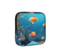 Bolsa de almacenamiento subacuática a prueba de períodos de peces de coral, funda de viaje de higiene femenina para toallas sanitarias, bolsa mensural discreta para bolso de oficina