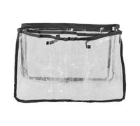 Bolsa de Almacenamiento Transparente de Playa 57x36x27cm de Plástico negro | Compartimentos y Asa, Acceso Rápido, para Vestuario, Piscina, Chanclas y Artículos de Aseo