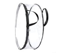 Bolsa de almacenamiento transparente para corona con sistema de doble cremallera y asas reforzadas para un uso fiable para temporada (91 x 20 cm)