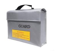 Bolsa de almacenamiento y carga de batería de polímero de litio segura con material resistente al fuego para protección durante la carga y el transporte (240 x 185 x 65 mm)