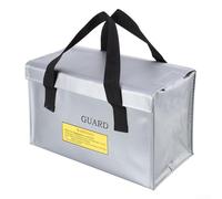 Bolsa de almacenamiento y carga de batería de polímero de litio segura con material resistente al fuego para protección durante la carga y el transporte (21,5 x 15,5 x 11,5 cm)