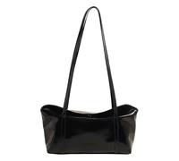 Bolsa de almohada de poliuretano para axilas, gran capacidad, con colgante, versátil para viajes y uso diario para mujeres, Black, 16.14x9.84x5.12inch