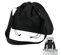 Bolsa de almohada de viaje para el cuello con correa ajustable, bolsa de almacenamiento portátil impermeable con cordón para accesorios de viaje, ideal para viajes, aviones, oficina y uso al aire