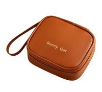 Bolsa de almohadilla menstrual: bolsa tampones con cremallera, soporte cuero PU, estuche compacta duradera, elegante organizador discreto | Almacenamiento higiene femenina para almohadillas enfermería