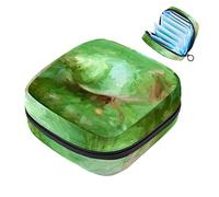 Bolsa de almohadilla menstrual con cremallera, bolsa de servilleta sanitaria, tampones, bolsas de colección para mujeres y niñas (pintura al óleo de caracola)