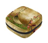 Bolsa de almohadilla menstrual con cremallera, bolsa de servilleta sanitaria, tampones, bolsas de recogida para mujeres y niñas (hermoso columpio con mariposas)