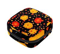 Bolsa de almohadilla menstrual con cremallera, bolsa de servilleta sanitaria, tampones, bolsas de recogida para mujeres y niñas (paraguas y hojas)