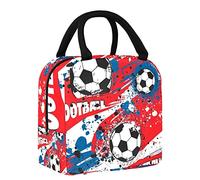 Bolsa de almuerzo abstracta con diseño de pelota deportiva de fútbol de Francia, bolsa de almuerzo para mujer, bolsa térmica con aislamiento abierto, impermeable, a prueba de fugas, organizador de