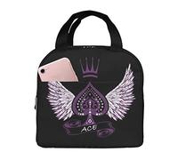 Bolsa de almuerzo aislada Ace Asexual Lgbt Pride Wings Lunch Box Reutilizable Cute Tote Lunch Box para adultos y niños, Bolsas de almuerzo a prueba de fugas para el trabajo Oficina Viajes Escuela Pi
