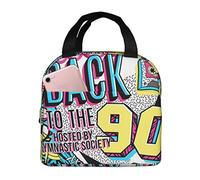 Bolsa de almuerzo aislada Back to The Funny '90s Lunch Box Reutilizable Cute Tote Lunch Box para adultos y niños, Cooler a prueba de fugas Bolsas de almuerzo para el trabajo Oficina Viajes Escuela P