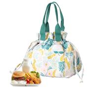 Bolsa De Almuerzo Aislada, Bolso De Almuerzo Térmico, Bolso Más Fresco Con Cordón | Aislamiento De Múltiples Capas Y Diseño De Compartimento Reutilizable | 1 Pieza, Para Viajar Y Uso Al Aire Libre