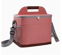 Bolsa de almuerzo aislada de gran capacidad 16L/18L, lonchera refrigeradora a prueba de fugas, bolsa de aislamiento térmico Oxford 600D, bolsa de almacenamiento de alimentos(16L pink)